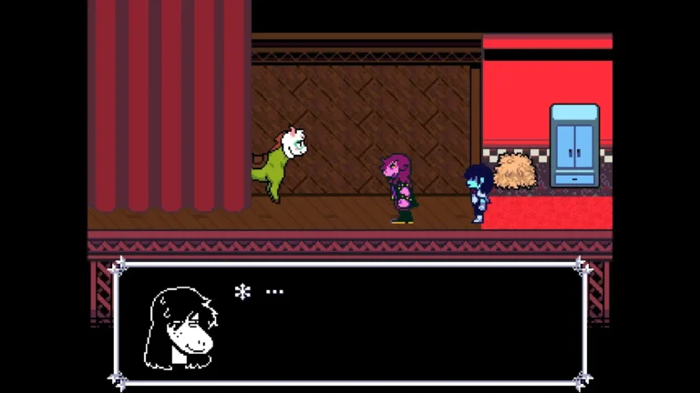 DELTARUNE 馬のままのラルセイと反応に困っているスージィ