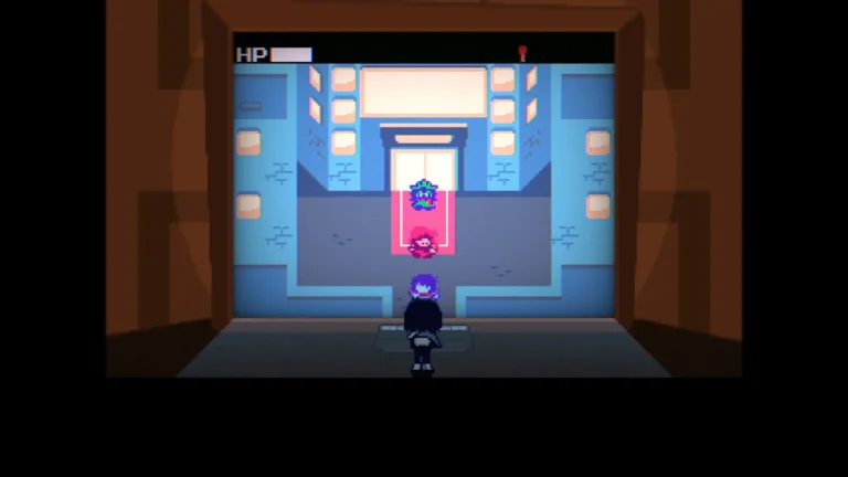 DELTARUNE クリスとスージィとラルセイのキャラクターが映っているゲーム画面
