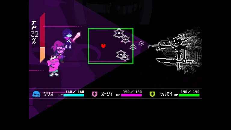 DELTARUNE 咆哮の騎士との戦闘画面