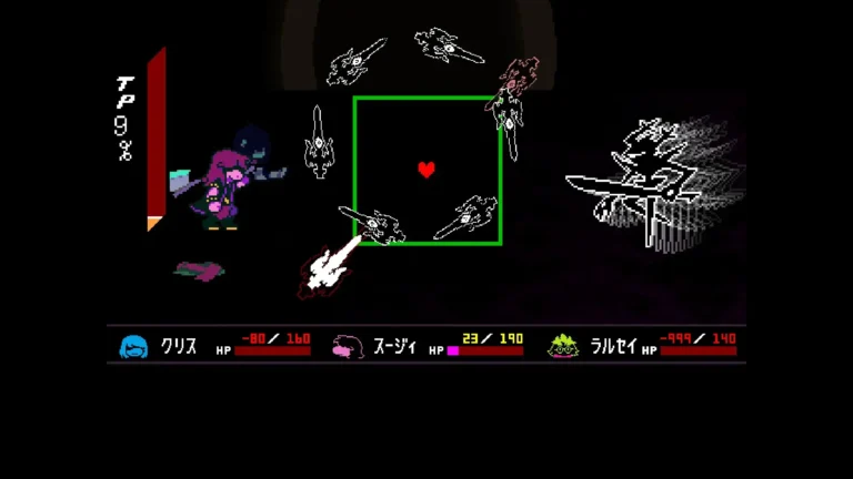 DELTARUNE 咆哮の騎士との戦闘画面