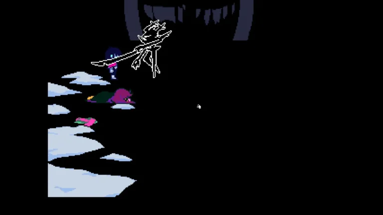 DELTARUNE クリスに剣を向ける咆哮の騎士