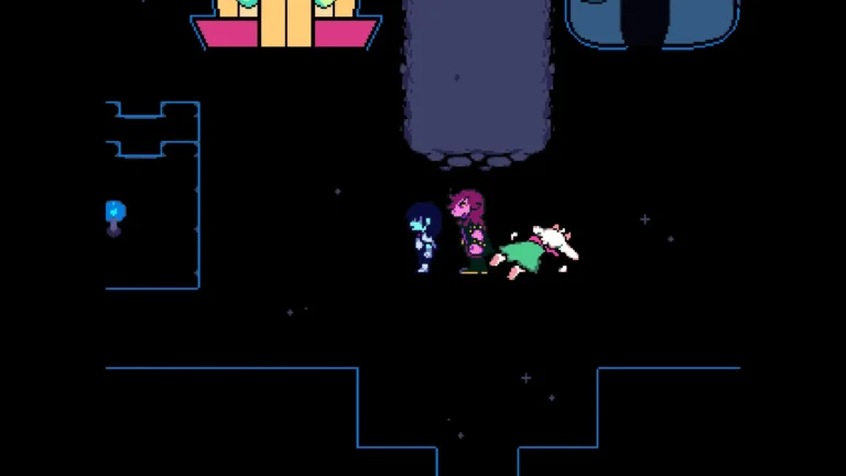 DELTARUNE クリスとスージィと倒れたままのラルセイ
