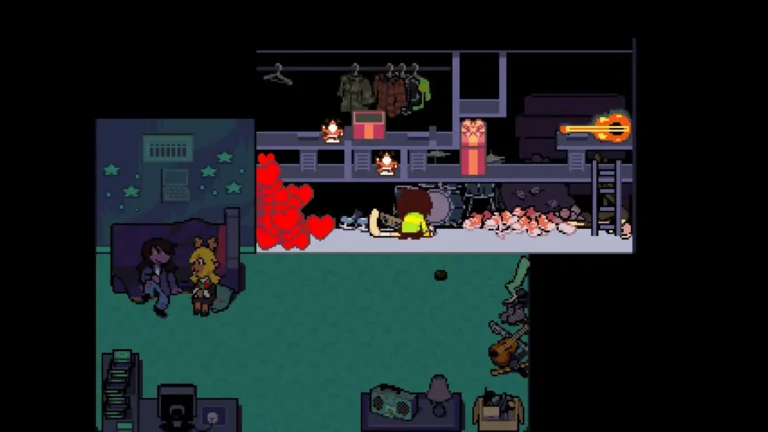 DELTARUNE 押し入れの中のクリスと隠れているソウル