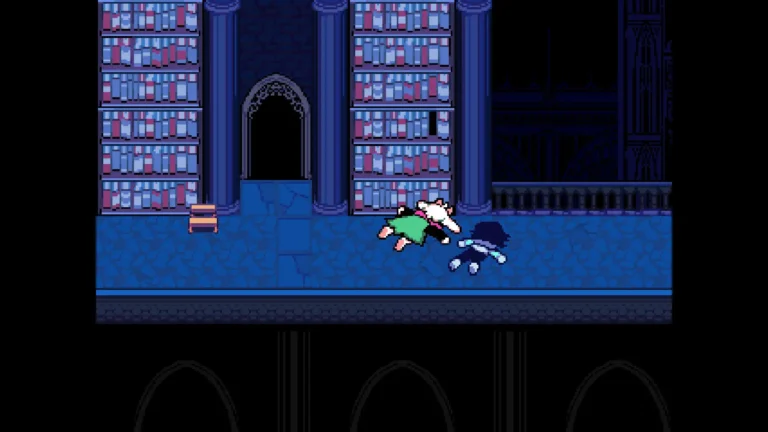 DELTARUNE 床に倒れるラルセイとクリス