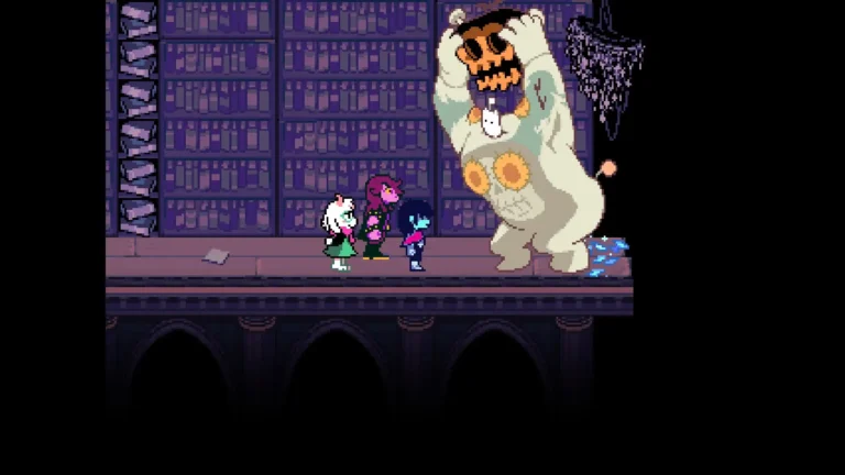 DELTARUNE 頭のカボチャを取って顔を見せてくれるジャックシュタイン