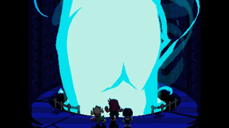 DELTARUNE 吹き出る青い光