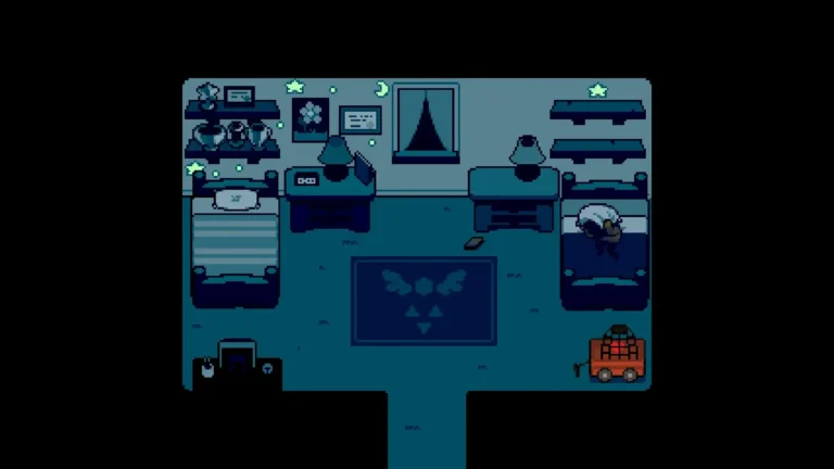 DELTARUNE ベッドの上で悶えるクリス