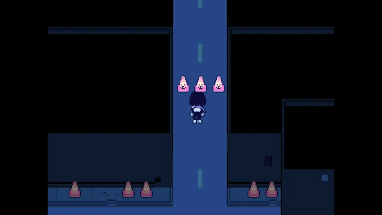 DELTARUNE イヌの顔が付いた三つのカラーコーン