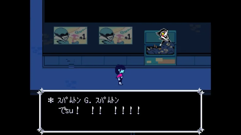 DELTARUNE ｽﾊﾟﾑﾄﾝG.ｽﾊﾟﾑﾄﾝでsu！！！と言いながらゴミ箱から顔を出すスパムトン