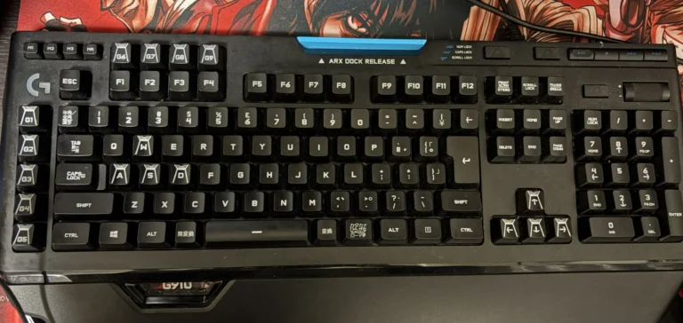 掃除前のキーボードの写真